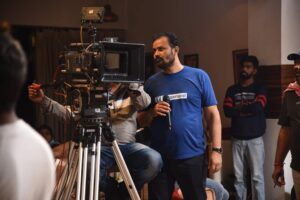 Karan Kashyap on the set of up a web series